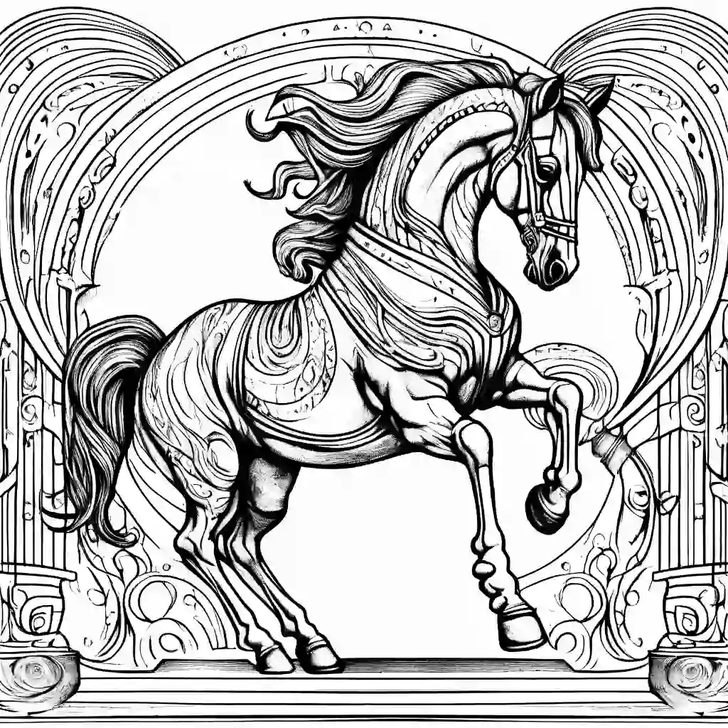 Circus Horse coloring pages